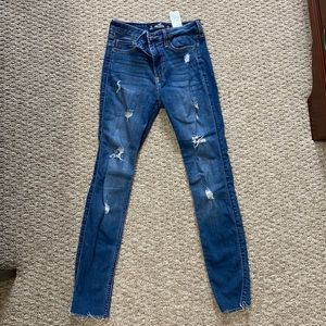 hollister women’s high-rise super skinny jeans size 1 short